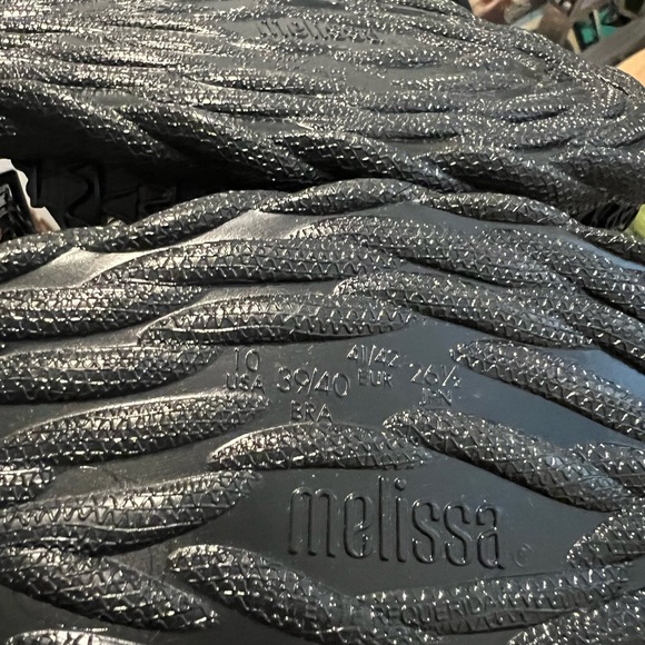 Melissa Campana Espadrille Sandal in Black sz 10 - Picture 5 of 5
